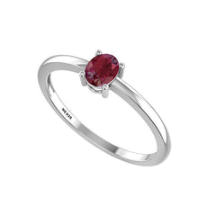 925 Sterling Silver Natural Ruby Cut Stackable Ring Prong Set Jewelry Pack of 12