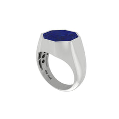 925 Sterling Silver Natural Lapis Lazuli Bezel Set Ring Handmade Jewelry Pack of 6