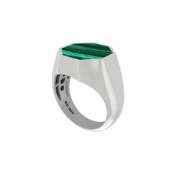 925 Sterling Silver Natural Malachite Cab Bezel Set Ring Handmade Jewelry Pack of 6