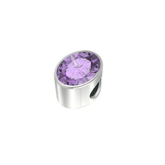 925 Sterling Silver Sliders Necklace Amethyst Necklace Slide With Chain 18" In Jewelry Set of 3