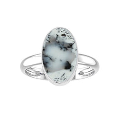 Natural Dendritic Opal Cab Ring 925 Sterling Silver Bezel Set Jewelry Pack of 4