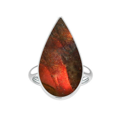 Natural Ammolite Ring 925 Sterling Silver Bezel Set Jewelry Pack of 3 - (Box 10)