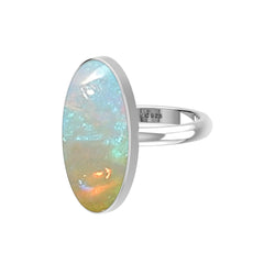 Natural Ethiopian Opal Ring 925 Sterling Silver Bezel Set Handmade Jewelry Pack of 6 - (Box 7)
