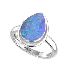 Natural Australian Opal Gemstone Ring 925 Sterling Silver Ring Handmade Jewelry Pack of 6 - (Box 3)
