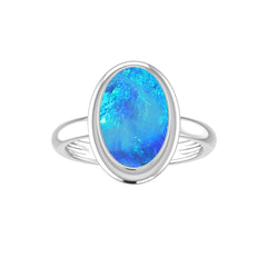Natural Australian Opal Gemstone Ring 925 Sterling Silver Ring Handmade Jewelry Pack of 6 - (Box 3)