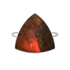 Natural Ammolite Ring 925 Sterling Silver Bezel Set Jewelry Pack of 3 - (Box 10)