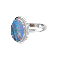 Natural Australian Opal Gemstone Ring 925 Sterling Silver Ring Handmade Jewelry Pack of 6 - (Box 3)