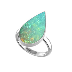 Natural Ethiopian Opal Ring 925 Sterling Silver Bezel Set Handmade Jewelry Pack of 6 - (Box 7)