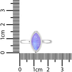925 Sterling Silver Natural Purple Moonstone Ring Handmade Jewelry Pack of 6 - (Box 3)