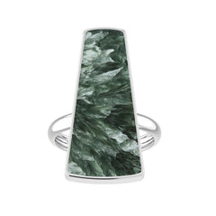 Natural Seraphinite Ring 925 Sterling Silver Bezel Set Jewelry Pack of 3 - (Box 9)