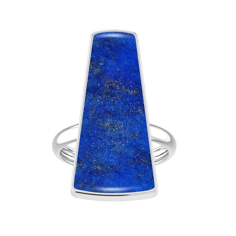 Natural Lapis Lazuli Ring 925 Sterling Silver Bezel Set Jewelry Pack of 3 - (Box 9)