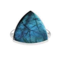 Natural Labradorite Ring 925 Sterling Silver Bezel Set Labradorite Jewelry Pack of 3 - (Box 10)