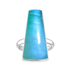 Natural Green Moonstone Ring 925 Sterling Silver Bezel Set Jewelry Pack of 3 - (Box 9)