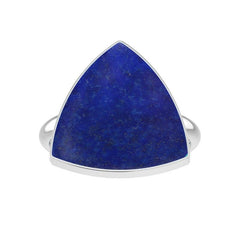 Natural Lapis Lazuli Ring 925 Sterling Silver Bezel Set Jewelry Pack of 3 - (Box 10)