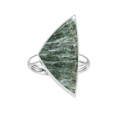 Natural Seraphinite Ring 925 Sterling Silver Bezel Set Jewelry Pack of 3 - (Box 9)