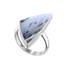 Natural Dendrite Opal ring 925 Sterling Silver Bezel Set Jewelry Pack of 3 - (Box 9)