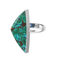 Natural Chrysocolla Ring 925 Sterling Silver Bezel Set Jewelry Pack of 3 - (Box 9)