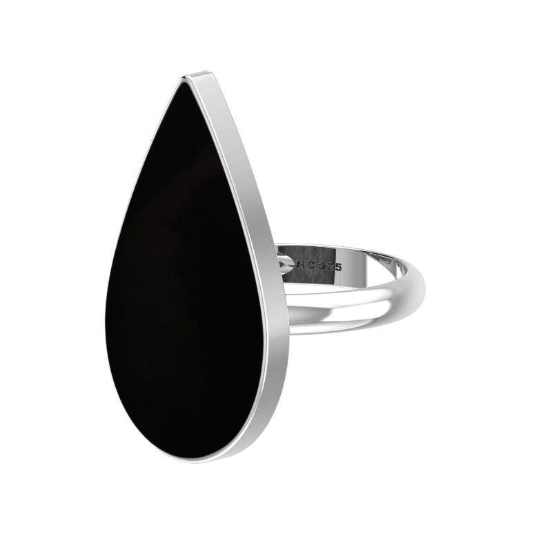 Natural Black Onyx Ring 925 Sterling Silver Bezel Set Jewelry Pack of 3 - (Box 10)