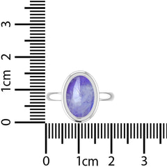 925 Sterling Silver Natural Purple Moonstone Ring Handmade Jewelry Pack of 6 - (Box 3)