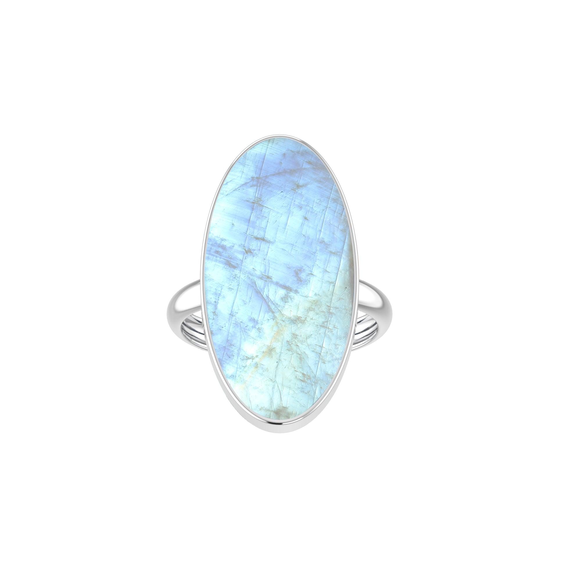 925 Sterling Silver Natural Cab Rainbow Moonstone Ring Bezel Set Jewelry Pack Of 4