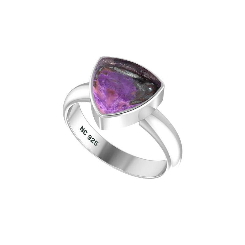Natural Sugilite Gemstone Ring 925 Sterling Silver Ring Handmade Jewelry Set of 6 - (Box 5)