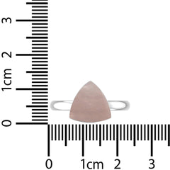 Natural Rose Quartz Ring 925 Sterling Silver Bezel Set Handmade Jewelry Pack of 6 - (Box 2)