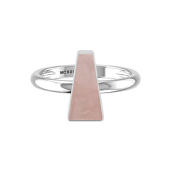 Natural Rose Quartz Ring 925 Sterling Silver Bezel Set Handmade Jewelry Pack of 6 - (Box 2)