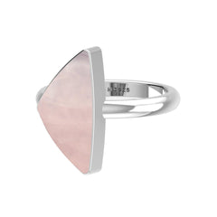 Natural Rose Quartz Ring 925 Sterling Silver Bezel Set Handmade Jewelry Pack of 6 - (Box 2)