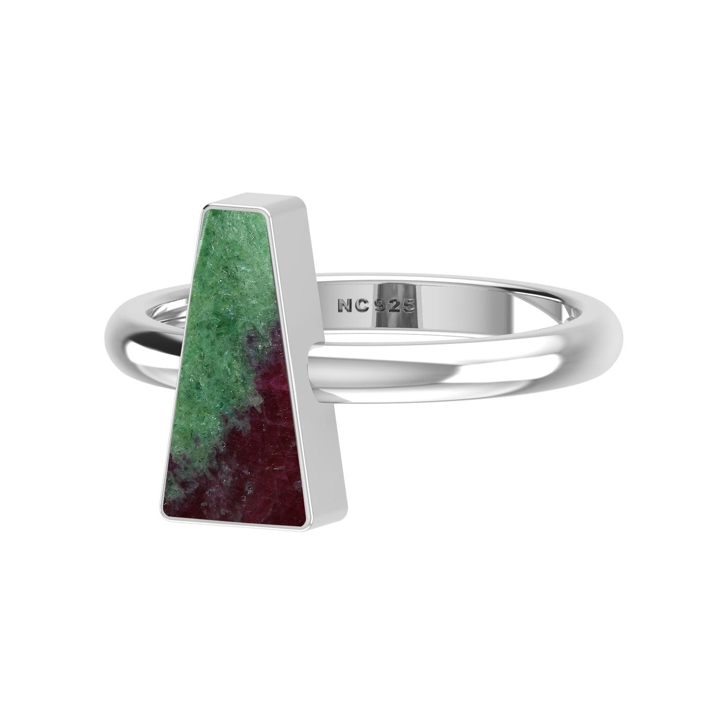 Natural Ruby Zoisite Ring 925 Sterling Silver Bezel Set Handmade Jewelry Pack of 6 - (Box 2)