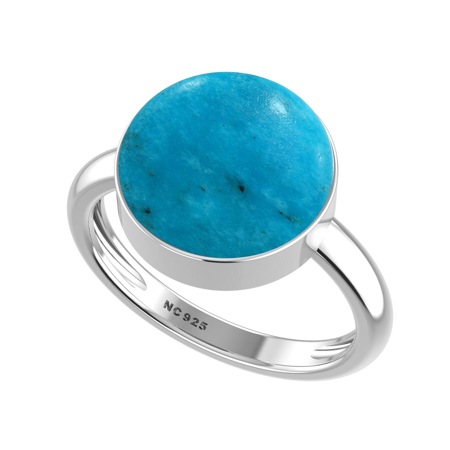 Natural Turquoise Gemstone 925 Sterling Silver Bezel Set Handmade Jewelry Pack of 6 - (Box 2)