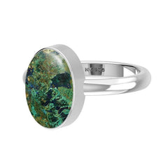 Natural Azurite Malachite Ring 925 Sterling Silver Handmade Bezel Set Jewelry Pack of 6 - (Box 1)