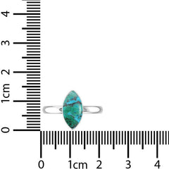 Natural Chrysocolla Ring 925 Sterling Silver Bezel Set Handmade Jewelry Pack of 6 - (Box 1)