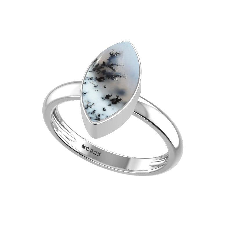 Natural Dendrite Opal Ring 925 Sterling Silver Statement Ring Handmade Jewelry Pack of 6 - (Box 1)