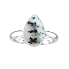 Natural Dendrite Opal Ring 925 Sterling Silver Statement Ring Handmade Jewelry Pack of 6 - (Box 1)