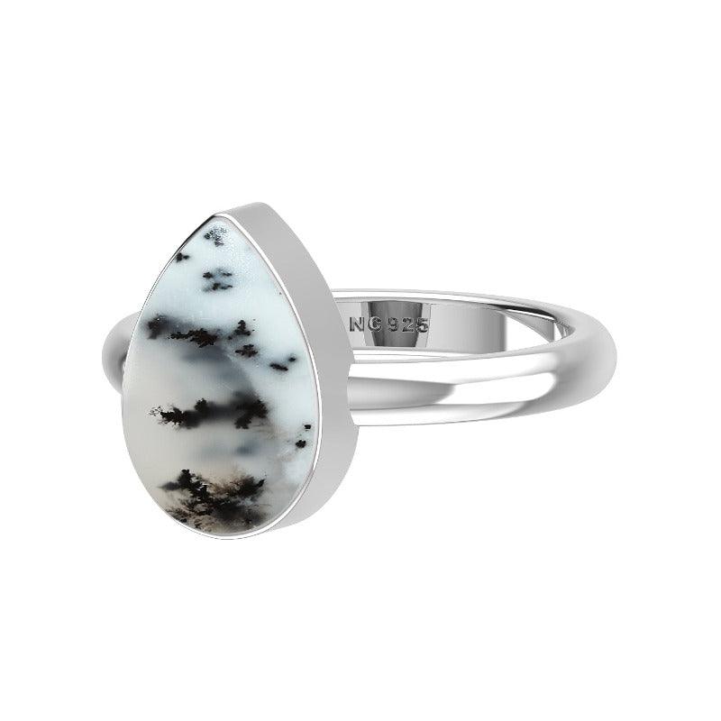 Natural Dendrite Opal Ring 925 Sterling Silver Statement Ring Handmade Jewelry Pack of 6 - (Box 1)