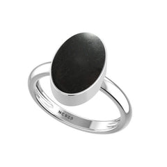 Natural Shungite Gemstone Ring 925 Sterling Silver Bezel Set Handmade Jewelry Ring Pack of 6 - (Box 1)