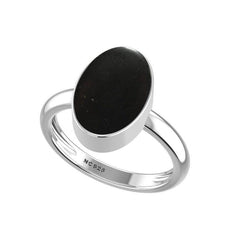 Natural Shungite Gemstone Ring 925 Sterling Silver Bezel Set Handmade Jewelry Ring Pack of 6 - (Box 1)