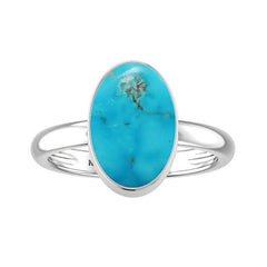 Natural Turquoise Ring 925 Sterling Silver Bezel Set Handmade Jewelry Pack of 6 - (Box 1)