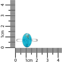 Natural Turquoise Ring 925 Sterling Silver Bezel Set Handmade Jewelry Pack of 6 - (Box 1)