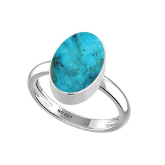 Natural Turquoise Ring 925 Sterling Silver Bezel Set Handmade Jewelry Pack of 6 - (Box 1)
