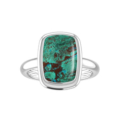 Natural Chrysocolla Gemstone Ring 925 Sterling Silver Ring Handmade Silver Jewelry Set of 6 - (Box 3)