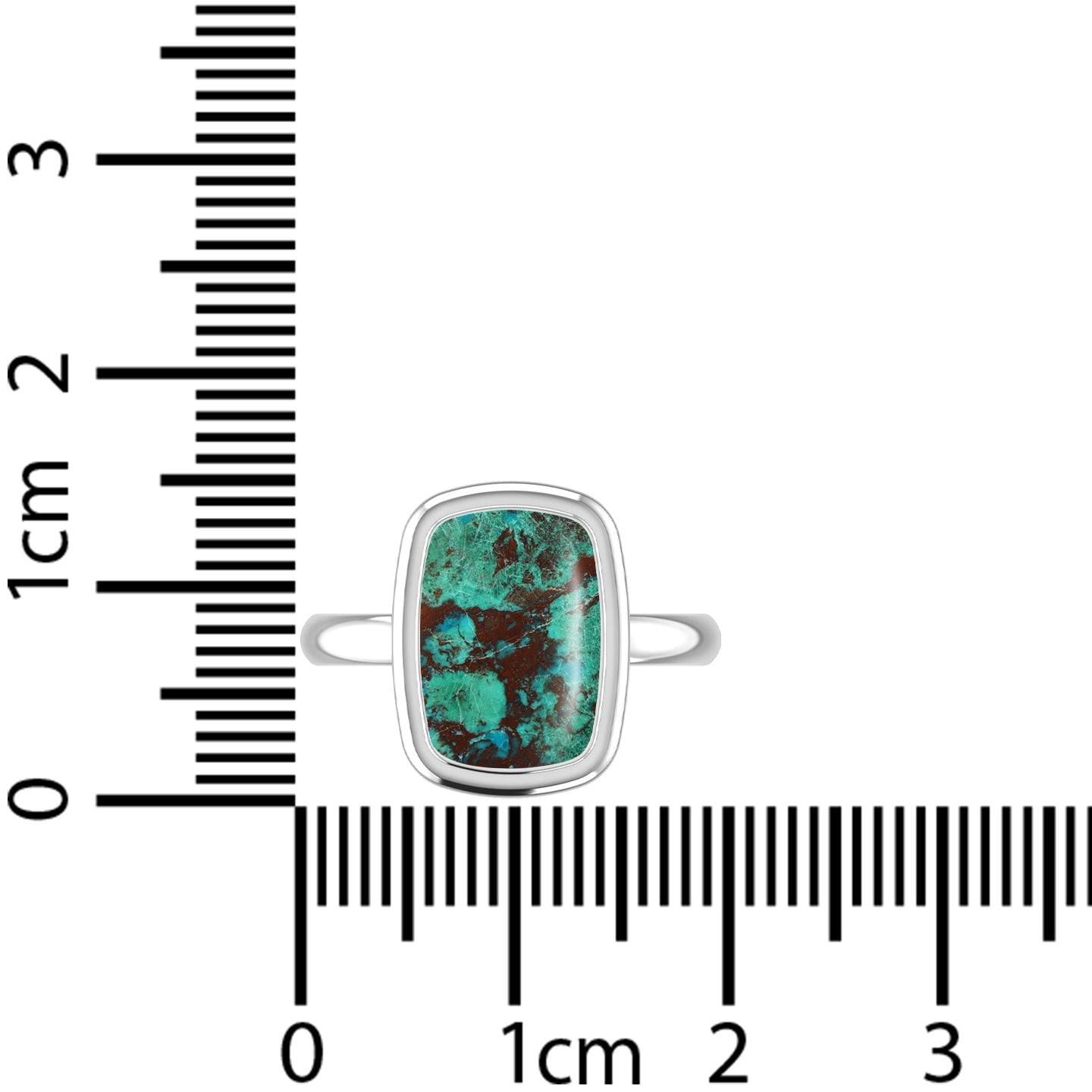 Natural Chrysocolla Gemstone Ring 925 Sterling Silver Ring Handmade Silver Jewelry Pack of 6 - (Box 3)