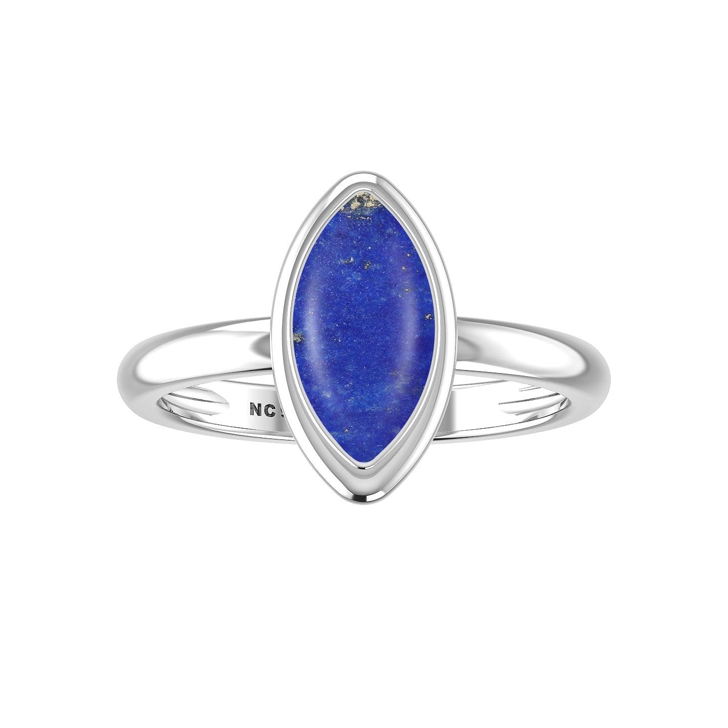 Natural Lapis Lazuli Ring 925 Sterling Silver Ring Handmade Silver Jewelry Pack of 6 - (Box 3)
