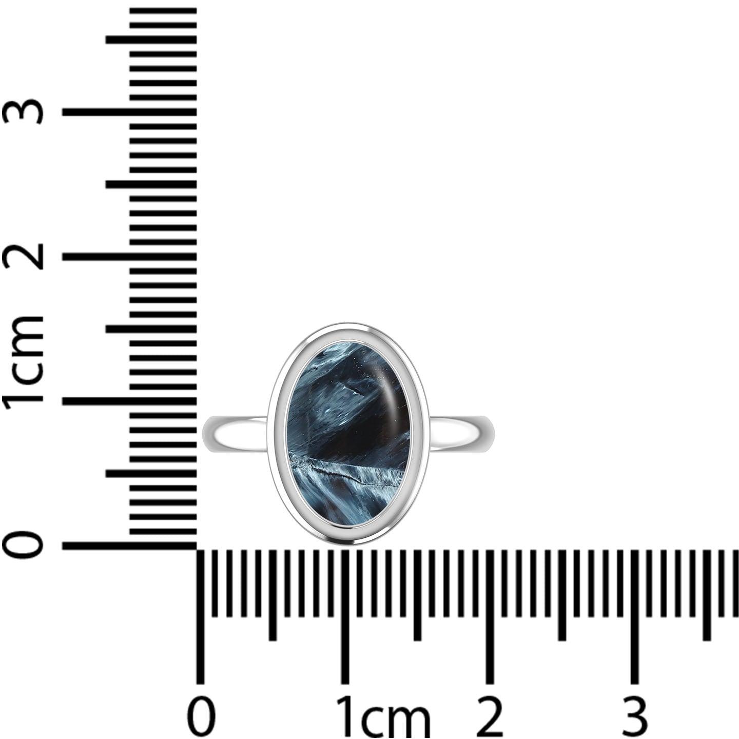 Natural Pietersite Rings for Women in Sterling Silver (Pack of 6, Bezel-Set)