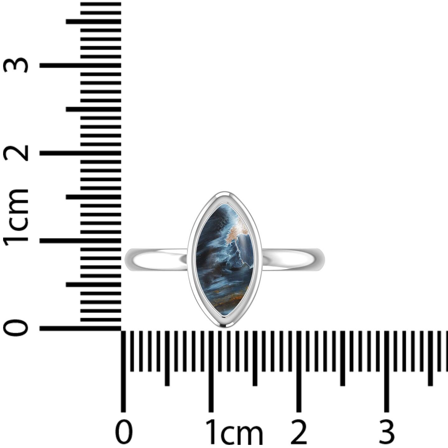 Natural Pietersite Rings for Women in Sterling Silver (Pack of 6, Bezel-Set)