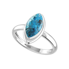 Natural Shattuckite Ring 925 Sterling Silver Bezel Set Handmade Jewelry Pack of 6 - (Box 3)