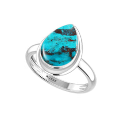 Natural Shattuckite Ring 925 Sterling Silver Bezel Set Handmade Jewelry Pack of 6 - (Box 3)