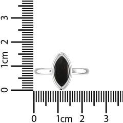 Natural Shungite Ring 925 Sterling Silver Bezel Set Handmade Jewelry Pack of 6 - (Box 3)