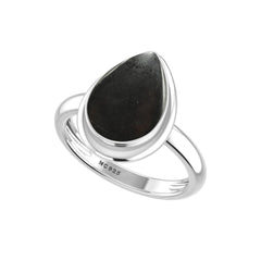 Natural Shungite Ring 925 Sterling Silver Bezel Set Handmade Jewelry Pack of 6 - (Box 3)