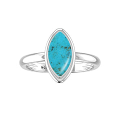 Natural Turquoise Ring 925 Sterling Silver Bezel Set Handmade Jewelry Pack of 6 - (Box 3)
